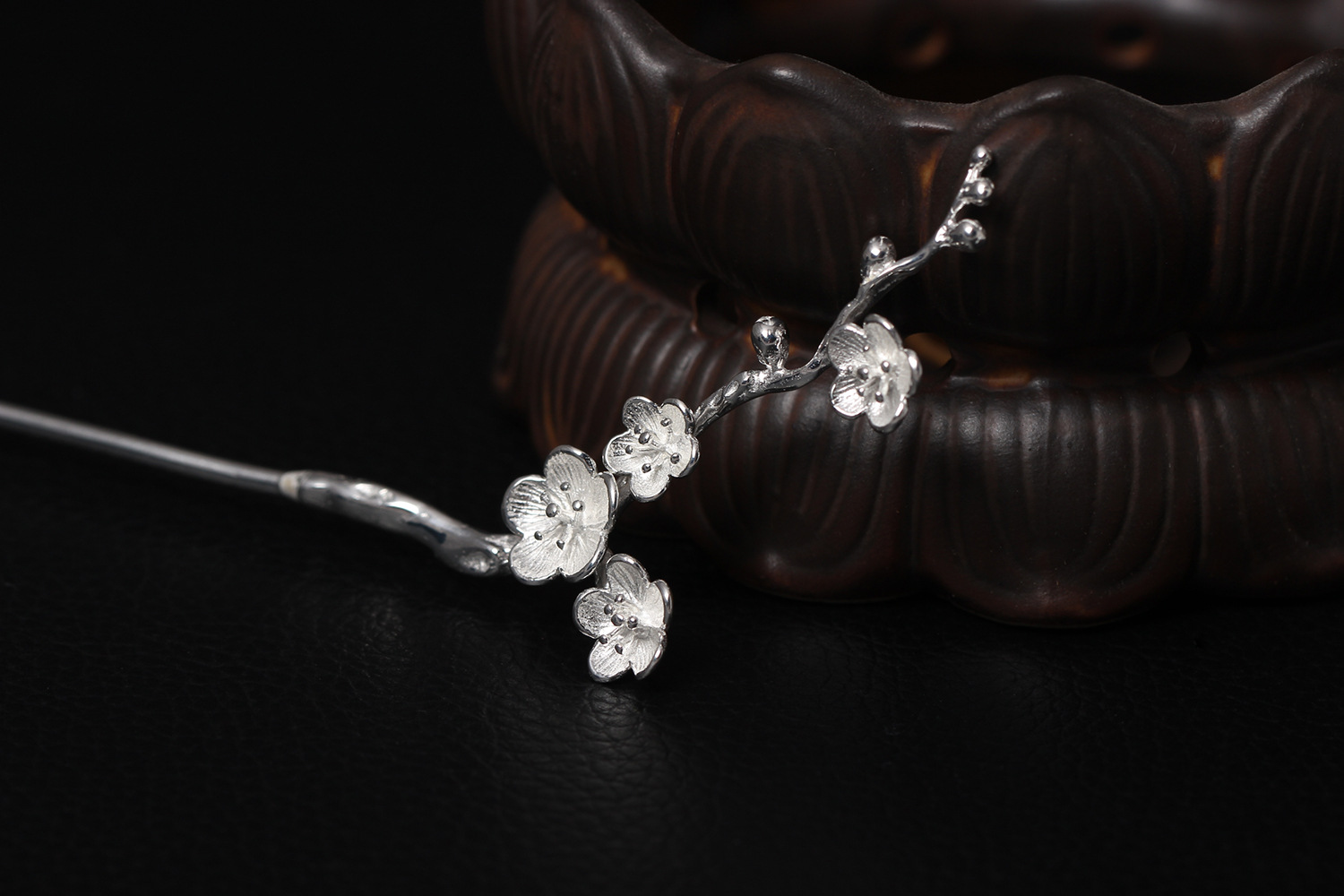 银迷s925银中国风梅花发簪