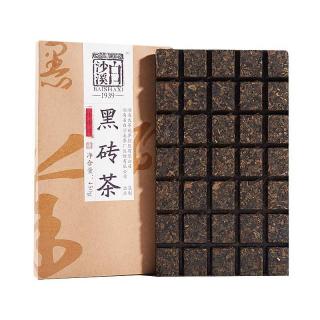 安化县 白沙溪 2016年优质黑毛茶原料 巧克力黑砖茶450g