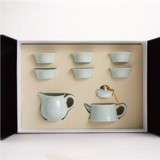 白沙溪·陶瓷茶具·鹤舞白沙青瓷茶壶套组