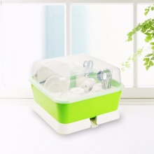 韩国婴儿用脱水餐具干燥盒/收纳盒（绿色）