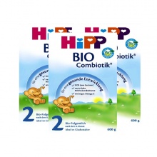 德国 Hipp/喜宝 益生菌 奶粉 2段(6-10个月）600g/罐 3罐装