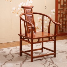 中式古典实木茶桌椅 卷书椅