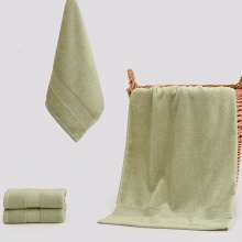 长绒棉素色毛巾3件套礼盒装（颜色随机发）