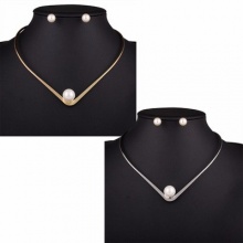 个性珍珠金属质感颈链