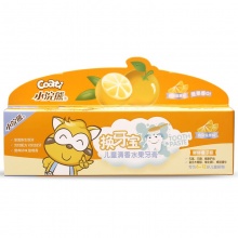 小浣熊 6-12岁香橙味水果无氟对抗蛀换牙宝宝儿童牙膏