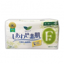 日本花王卫生巾乐而雅F系列22.5cm22片日用卫生巾敏感肌适用