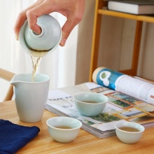 方然 青瓷盖碗系列 便携式旅行茶具套装