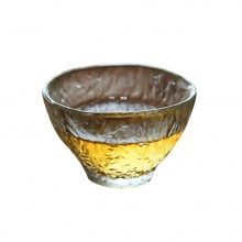 榆茗堂 日式手工锤纹玻璃品茗杯