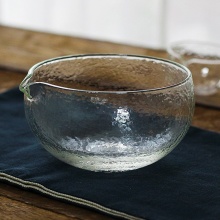 榆茗堂 日式锤纹玻璃干泡碗