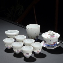 腾丰陶瓷 整套10头陶瓷茶具礼盒装85118