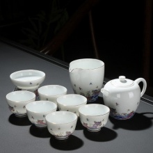 腾丰陶瓷 整套10头陶瓷茶具礼盒装85118