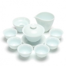 腾丰陶瓷 整套青白瓷盖碗茶壶茶具礼盒装QBCCJ-085