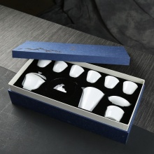康雅陶瓷 德化白瓷色釉中式茶具套装礼盒装KYTZ-002800