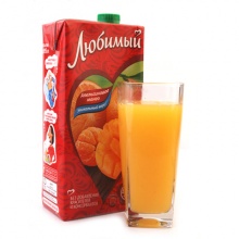 俄罗斯进口 喜爱牌 橙子芒果味果汁饮料 950ml*12盒