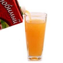 俄罗斯进口 喜爱牌 蜜桃味果汁饮料 950ml*12盒