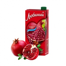 俄罗斯进口 喜爱牌 石榴味果汁饮料 950ml*12盒