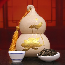 弘缘茗 蜜香型金骏眉红茶葫芦陶瓷罐礼盒装 300g