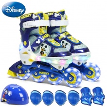 Disney/迪士尼 全闪三档可变LED循环充电溜冰鞋