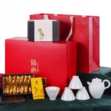 武夷山金骏眉红茶礼盒+景德镇羊脂釉面茶具