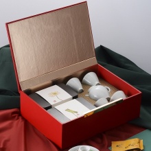 武夷山金骏眉红茶礼盒+景德镇羊脂釉面茶具